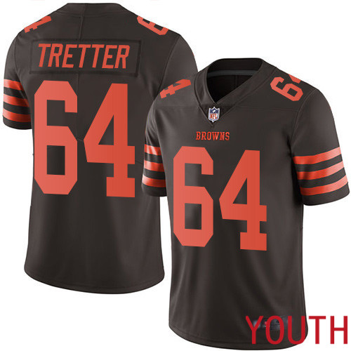Cleveland Browns JC Tretter Youth Brown Limited Jersey #64 NFL Football Rush Vapor Untouchable->youth nfl jersey->Youth Jersey